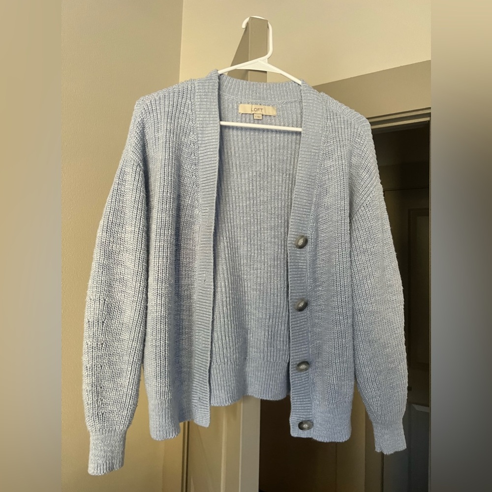 Baby Blue Cardigan (S) - Loft